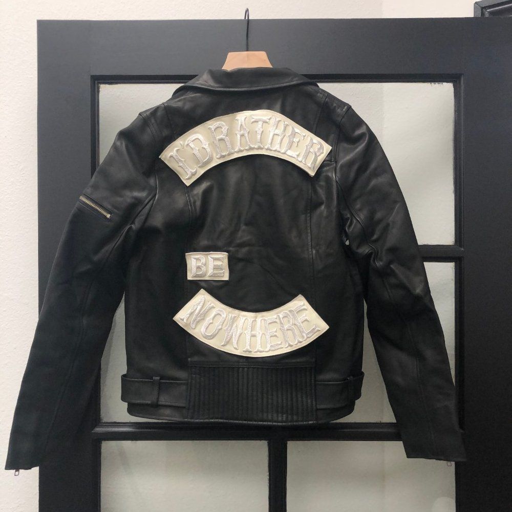 New UNIF Black Leather Jacket - Size S - Picture 5 of 6